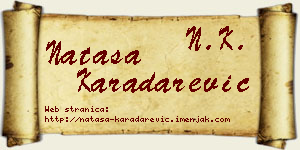 Nataša Karadarević vizit kartica